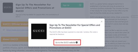 gucci promotion code